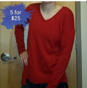 EUC vince camuto dark red sweater